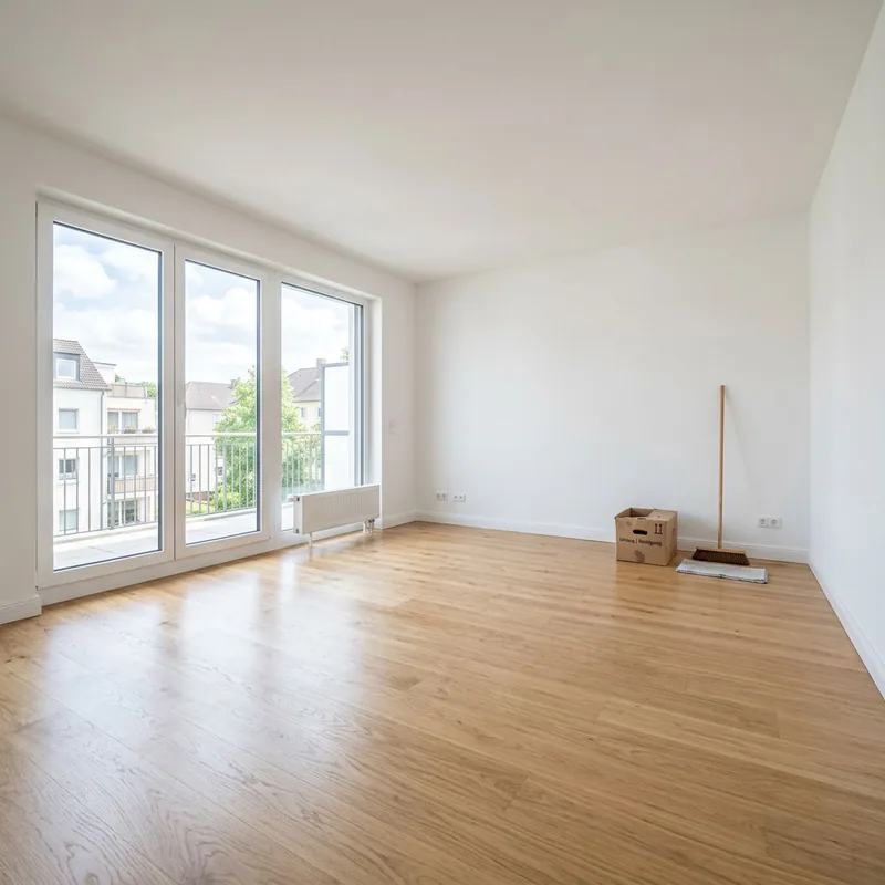 Besenrein übergebener Raum nach einer Haushaltsauflösung